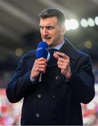 11 May 2019; BT Sport analyst Sam Warburton ahead of the Heineken Champions Cup Final match between Leinster and Saracens at St James' Park in Newcastle Upon Tyne, England. Photo by Ramsey Cardy/Sportsfile