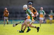 11 May 2019; Conor Hardiman of Offaly and Billy Drennan of Kilkenny during Electric Ireland Leinster GAA Hurling Minor Championship Round 3 match between Kilkenny and Offaly at Nowlan Park in Kilkenny. Photo by Stephen McCarthy/Sportsfile