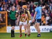 11 May 2019; Referee Cathal McAllister awards a penalty to Kilkenny during the Leinster GAA Hurling Senior Championship Round 1 match between Kilkenny and Dublin at Nowlan Park in Kilkenny. Photo by Stephen McCarthy/Sportsfile