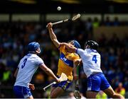 12 May 2019; Shane O’Donnell of Clare in action against Noel Connors, 4, and Conor Prunty of Waterford during the Munster GAA Hurling Senior Championship Round 1 match between Waterford and Clare at Walsh Park in Waterford. Photo by Ray McManus/Sportsfile