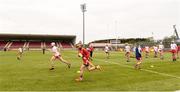 12 May 2019; Tyrone during their warm up before  the Nicky Rackard Cup Group 2 Round 1 match between Tyrone and Mayo at Healy Park, Omagh in Tyrone. Photo by Oliver McVeigh/Sportsfile
