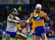 12 May 2019; Cian Galvin of Clare in action against Johnny Burke of Waterford during the Electric Ireland Munster Minor Hurling Championship match between Waterford and Clare at Walsh Park in Waterford. Photo by Ray McManus/Sportsfile