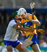 12 May 2019; Cian Galvin of Clare in action against Johnny Burke of Waterford during the Electric Ireland Munster Minor Hurling Championship match between Waterford and Clare at Walsh Park in Waterford. Photo by Ray McManus/Sportsfile