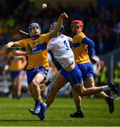 12 May 2019; Shane O’Donnell of Clare in action against Conor Prunty of Waterford  during the Munster GAA Hurling Senior Championship Round 1 match between Waterford and Clare at Walsh Park in Waterford. Photo by Ray McManus/Sportsfile