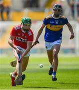 12 May 2019; Brian O'Sullivan of Cork in action against Cathal Deely of Tipperary during the Electric Ireland Munster Minor Hurling Championship match between Cork and Tipperary at Pairc Ui Chaoimh in Cork. Photo by Diarmuid Greene/Sportsfile