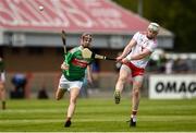 12 May 2019; Sean Doaghy of Tyrone in action against Sean Kenny of Mayo during the Nicky Rackard Cup Group 2 Round 1 match between Tyrone and Mayo at Healy Park, Omagh in Tyrone. Photo by Oliver McVeigh/Sportsfile
