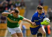12 May 2019; Darren O’Malley of Roscommon in action against Domhnaill Flynn of Leitrim during the Connacht GAA Football Senior Championship Quarter-Final match between Roscommon and Leitrim at Dr Hyde Park in Roscommon. Photo by Seb Daly/Sportsfile