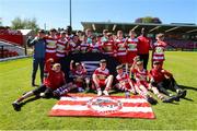 12 May 2019; Leixlip United players celebrate following the U13 SFAI Cup Final 2019 match between Douglas Hall and Leixlip United at Turners Cross in Cork. Photo by Michael P. Ryan/Sportsfile