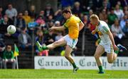 12 May 2019; Bryan McMahon of Meath in action against Niall Darby of Offaly during the Leinster GAA Football Senior Championship Round 1 match between Meath and Offaly at Páirc Tailteann, Navan in Meath. Photo by Brendan Moran/Sportsfile