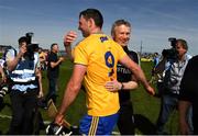 12 May 2019; Clare joint manager Donal Moloney and Cathal Malone after the final whistle during the Munster GAA Hurling Senior Championship Round 1 match between Waterford and Clare at Walsh Park in Waterford. Photo by Ray McManus/Sportsfile