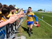 12 May 2019; John Conlon of Clare celebrates with supporters after the Munster GAA Hurling Senior Championship Round 1 match between Waterford and Clare at Walsh Park in Waterford.  Photo by Daire Brennan/Sportsfile