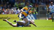 12 May 2019; Shane O’Donnell of Clare in action against Shane Fives of Waterford during the Munster GAA Hurling Senior Championship Round 1 match between Waterford and Clare at Walsh Park in Waterford.  Photo by Daire Brennan/Sportsfile