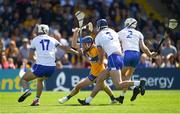 12 May 2019; Shane O’Donnell of Clare in action against Waterford players, left to right, Shane Fives, Conor Prunty, and Shane McNulty during the Munster GAA Hurling Senior Championship Round 1 match between Waterford and Clare at Walsh Park in Waterford.  Photo by Daire Brennan/Sportsfile
