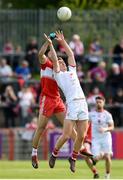 12 May 2019; Peter Harte of Tyrone in action against Karl McKaigue of Derry during the Ulster GAA Football Senior Championship preliminary round match betweenTyrone and Derry at Healy Park, Omagh in Tyrone. Photo by Oliver McVeigh/Sportsfile