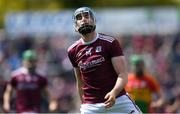 12 May 2019; Conor Cooney of Galway reacts after his first half goal was ruled out for overcarrying during the Leinster GAA Hurling Senior Championship Round 1 match between Galway and Carlow at Pearse Stadium in Galway. Photo by Piaras Ó Mídheach/Sportsfile