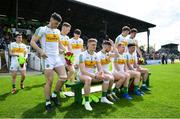 12 May 2019; The Offaly team prepare for their team photo prior to the Leinster GAA Football Senior Championship Round 1 match between Meath and Offaly at Páirc Tailteann, Navan in Meath. Photo by Brendan Moran/Sportsfile