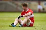 12 May 2019; A disappointed Enda Lynn of Derry after the Ulster GAA Football Senior Championship preliminary round match between Tyrone and Derry at Healy Park, Omagh in Tyrone. Photo by Oliver McVeigh/Sportsfile