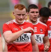 12 May 2019; A disappointed Conor McAtamney of Derry after the Ulster GAA Football Senior Championship preliminary round match between Tyrone and Derry at Healy Park, Omagh in Tyrone. Photo by Oliver McVeigh/Sportsfile