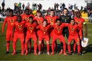 12 May 2019; The Belgium team prior to the 2019 UEFA European Under-17 Championships quarter-final match between Belgium and Netherlands at Carlisle Grounds in Bray, Wicklow. Photo by Stephen McCarthy/Sportsfile
