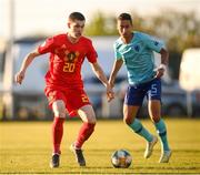 12 May 2019; Thibo Baeten of Belgium in action against Anass Salah Eddine of Netherlands during the 2019 UEFA European Under-17 Championships quarter-final match between Belgium and Netherlands at Carlisle Grounds in Bray, Wicklow. Photo by Stephen McCarthy/Sportsfile