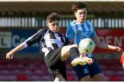 12 May 2019; Fintan Cody of Midleton FC in action against Callum Loomes of Salthill Devon during the U16 SFAI Cup Final 2019 match between Midleton FC and Salthill Devon at Turners Cross in Cork. Photo by Michael P. Ryan/Sportsfile