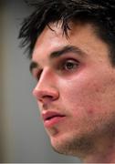 13 May 2019; Joey Carbery during a Munster Rugby Press Conference at the University of Limerick in Limerick. Photo by Brendan Moran/Sportsfile