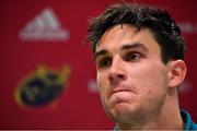 13 May 2019; Joey Carbery during a Munster Rugby Press Conference at the University of Limerick in Limerick. Photo by Brendan Moran/Sportsfile