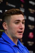 13 May 2019; Jordan Larmour during a Leinster Rugby Press Conference at Leinster Rugby Headquarters in UCD, Dublin. Photo by Piaras Ó Mídheach/Sportsfile