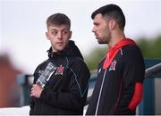 10 May 2019; Dylan Hand, left, and Patrick Hoban of Dundalk prior to the SSE Airtricity League Premier Division match between Bohemians and Dundalk at Dalymount Park in Dublin. Photo by Ben McShane/Sportsfile