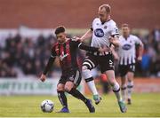 10 May 2019; Daniel Mandroiu of Bohemians in action against Chris Shields of Dundalk during the SSE Airtricity League Premier Division match between Bohemians and Dundalk at Dalymount Park in Dublin. Photo by Ben McShane/Sportsfile