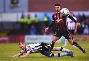 10 May 2019; Daniel Mandroiu of Bohemians fouls Chris Shields of Dundalk during the SSE Airtricity League Premier Division match between Bohemians and Dundalk at Dalymount Park in Dublin. Photo by Ben McShane/Sportsfile