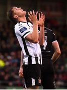 10 May 2019; Georgie Kelly of Dundalk reacts after a missed opportunity during the SSE Airtricity League Premier Division match between Bohemians and Dundalk at Dalymount Park in Dublin. Photo by Ben McShane/Sportsfile