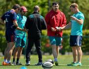 13 May 2019; The Munster coaching staff, from left, head coach Johann van Graan, defence coach JP Ferreira, head of athletic performance Denis Logan, backs and attack coach Felix Jones and forwards coach Jerry Flannery during Munster Rugby Squad Training at the University of Limerick in Limerick. Photo by Brendan Moran/Sportsfile