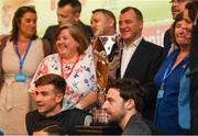 13 May 2019; Players, FAI, IFA and Unite the Union officials are pictured at the Unite the Union Champions Cup Launch in the Grand Hotel in Malahide, Dublin. Photo by Ray McManus/Sportsfile