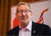 13 May 2019; Len McCloskey, General Secretary of Unite the Union, speaking at the launch of the Unite the Union Champions Cup in the Grand Hotel in Malahide, Dublin. Photo by Ray McManus/Sportsfile