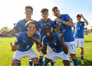 13 May 2019; Italy players celebrate following the 2019 UEFA European Under-17 Championships Quarter-Final match between Italy and Portugal at Tolka Park in Dublin. Photo by Stephen McCarthy/Sportsfile