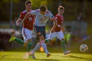 13 May 2019; Jordi Escobar Fernández of Spain has a shot on goal during the 2019 UEFA European Under-17 Championships Quarter-Final match between Hungary and Spain at UCD Bowl in Dublin. Photo by Ben McShane/Sportsfile