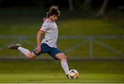 13 May 2019; Pablo Moreno Taboada of Spain shoots to score the winning penalty during the penalty shootout of the 2019 UEFA European Under-17 Championships Quarter-Final match between Hungary and Spain at UCD Bowl in Dublin. Photo by Ben McShane/Sportsfile