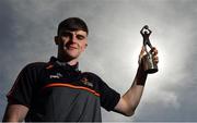 14 May 2018; Sean O'Shea of Kerry and Aaron Gillane of Limerick have been voted as the PwC GAA/GPA Players of the Month for April in football and hurling respectively. Pictured with his award is Sean O'Shea of Kerry at the PwC GAA/GPA Player of the Month Awards at a reception in the PwC Offices, Cork. Photo by Brendan Moran/Sportsfile