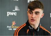 14 May 2018; Sean O'Shea of Kerry and Aaron Gillane of Limerick have been voted as the PwC GAA/GPA Players of the Month for April in football and hurling respectively. Pictured is Sean O'Shea of Kerry at the PwC GAA/GPA Player of the Month Awards at a reception in the PwC Offices, Cork. Photo by Brendan Moran/Sportsfile