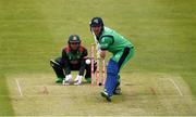 15 May 2019; Paul Stirling of Ireland plays a shot during the One Day International match between Ireland and Bangladesh at Clontarf Cricket Club, Clontarf in Dublin. Photo by Piaras Ó Mídheach/Sportsfile