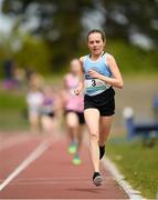 15 May 2019; Hannah Kehoe, Loreto, Kilkenny on heer way to winning the Junior Girls 1,500m during the Irish Life Health Leinster Schools Track and Field Championships Day 1 at Morton Stadium in Santry, Dublin. Photo by Eóin Noonan/Sportsfile