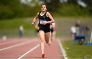 15 May 2019; Cara Williams, CCC, Dublin, on her way to winning the Minor Girls 1,100m event during the Irish Life Health Leinster Schools Track and Field Championships Day 1 at Morton Stadium in Santry, Dublin. Photo by Eóin Noonan/Sportsfile