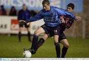 21 October 2003; Mark Rooney, UCD, in action against Ken Oman, Bohemians. Eircom League Premier Division, U.C.D. v Bohemians, Belfield Park, U.C.D., Dublin. Picture credit; David Maher / SPORTSFILE *EDI*