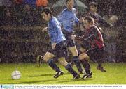 21 October 2003; Patrick McWalter, UCD, in action against Bobby Ryan, Bohemians. Eircom League Premier Division, U.C.D. v Bohemians, Belfield Park, U.C.D., Dublin. Picture credit; David Maher / SPORTSFILE *EDI*