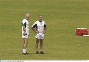 22 October 2003; Peter McGinnity and John O'Keeffe during a training session in preparation for the Foster's International Rules game between Australia and Ireland, Swan Districts Football Club, Bassendean Oval, Bassendean, Perth, Western Australia. Picture credit; Ray McManus / SPORTSFILE *EDI*