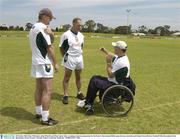 22 October 2003; Peter McGinnity, John O'Keeffe and Matt Connor after a training session in preparation for the Foster's International Rules game between Australia and Ireland, Swan Districts Football Club, Bassendean Oval, Bassendean, Perth, Western Australia. Picture credit; Ray McManus / SPORTSFILE *EDI*
