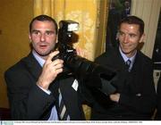22 October 2003; Steven McDonnell and Paul McGrane at the Reception, to honour both teams, in Government House, Perth, Western Australia. Picture credit; Ray McManus / SPORTSFILE *EDI*