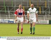 23 October 2003; Pictured at the launch of the AIB Club Championships season are KilkennyÕs All-Ireland winning Captains for 2003, DJ Carey and 2002, Andy Comerford.  They will be putting their All-Ireland success behind them on Sunday when their respective clubs Young Ireland and OÕLoughlin Gaels go head to head in the Kilkenny SHC final,  with a place in the AIB Provincial Championships at stake for the winner. Picture credit; David Maher / SPORTSFILE *EDI*