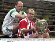 23 October 2003; Pictured at the launch of the AIB Club Championships season are KilkennyÕs All-Ireland winning Captains for 2003, DJ Carey and 2002, Andy Comerford.  They will be putting their All-Ireland success behind them on Sunday when their respective clubs Young Ireland and OÕLoughlin Gaels go head to head in the Kilkenny SHC final,  with a place in the AIB Provincial Championships at stake for the winner. Picture credit; David Maher / SPORTSFILE *EDI*